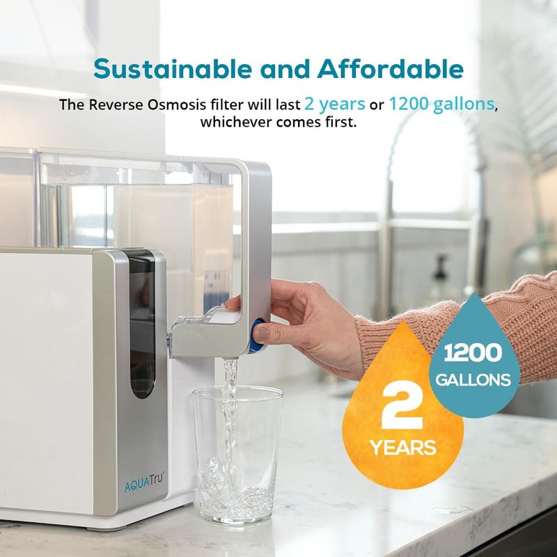 AQUA TRU AquaTru - Replacement Reverse Osmosis Filter (Stage 3) for Countertop Reverse Osmosis Water Filter Purification System (AquaTru Classic, Classic Smart & Under Sink AquaTru Water Purifier Filter) - Image 3